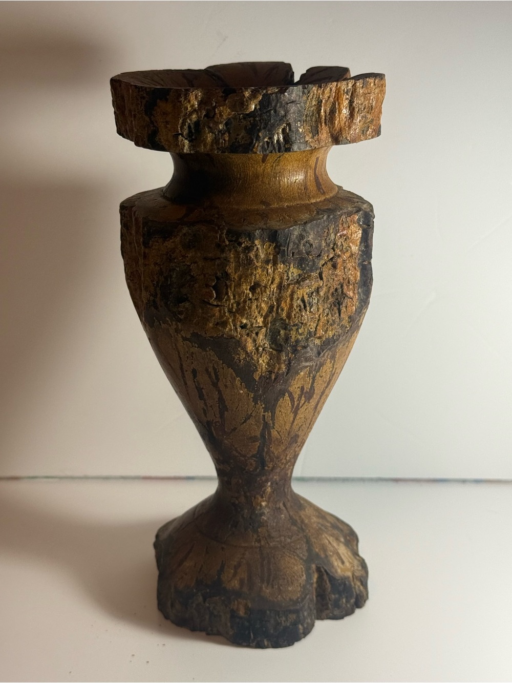 Hand Turned Wooden Vase Chrysanthemum Wood Tree Natural